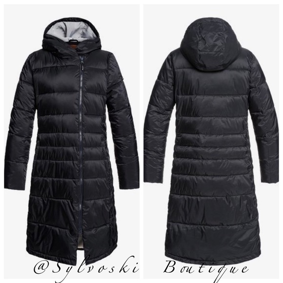 🔥 ROXY Everglade - Longline Hooded Waterproof Puffer Jacket NWT - Picture 3 of 15